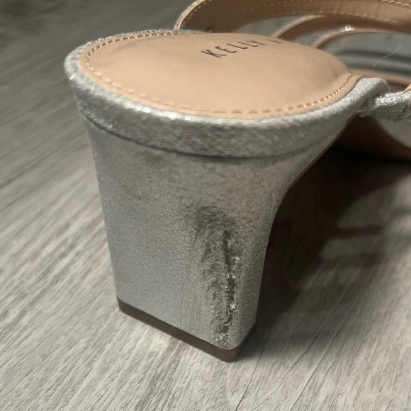 Kelly & Katie Silver Heeled Sandals - Picture 5 of 10